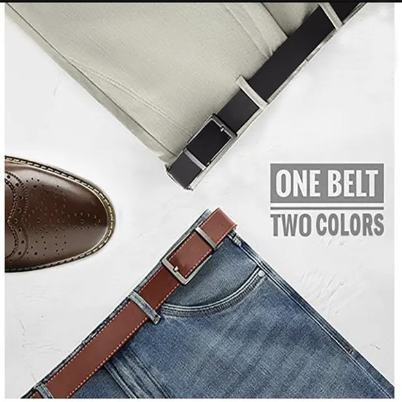 Reversible Ratchet Belts For Men-Genuine Leather-One Size-2 Colors, 1 Belt (1PK) - Picture 16 of 16